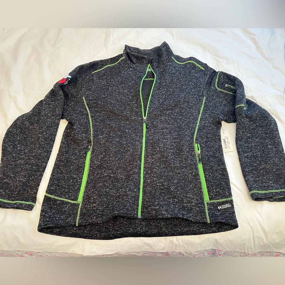 Double Diamond Men’s 2019 FIS World Championships zip up fleece sweater